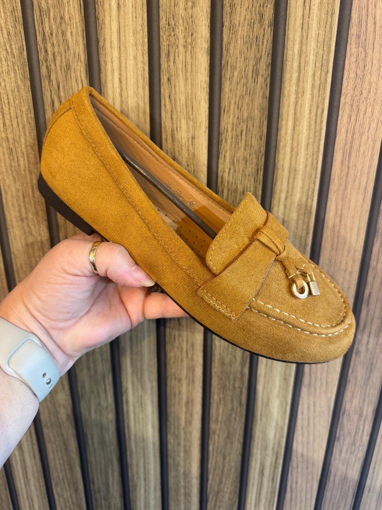 Lily faux suede loafer